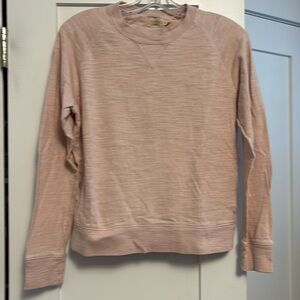 Faherty Light Pink Long Sleeve Crew Sweatshirt